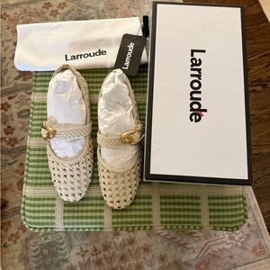 Larroude Women's Verona Macrame Ballet Flat